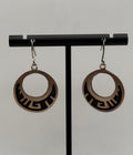 Vintage Hopi Sterling Silver Overlay Dangle Earrings 925 Geometric