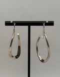 Vintage 925 Sterling Silver Modern Teardrop Dangle Earrings