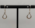 925 Sterling Silver Teardrop Dangle Earrings Minimalist Open Drop
