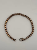 Vintage 925 Sterling Silver Box Link Bracelet Lobster Clasp Italy Unisex