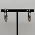 Vintage 925 Sterling Silver Hoop Earrings Classic Polished Round Hoops
