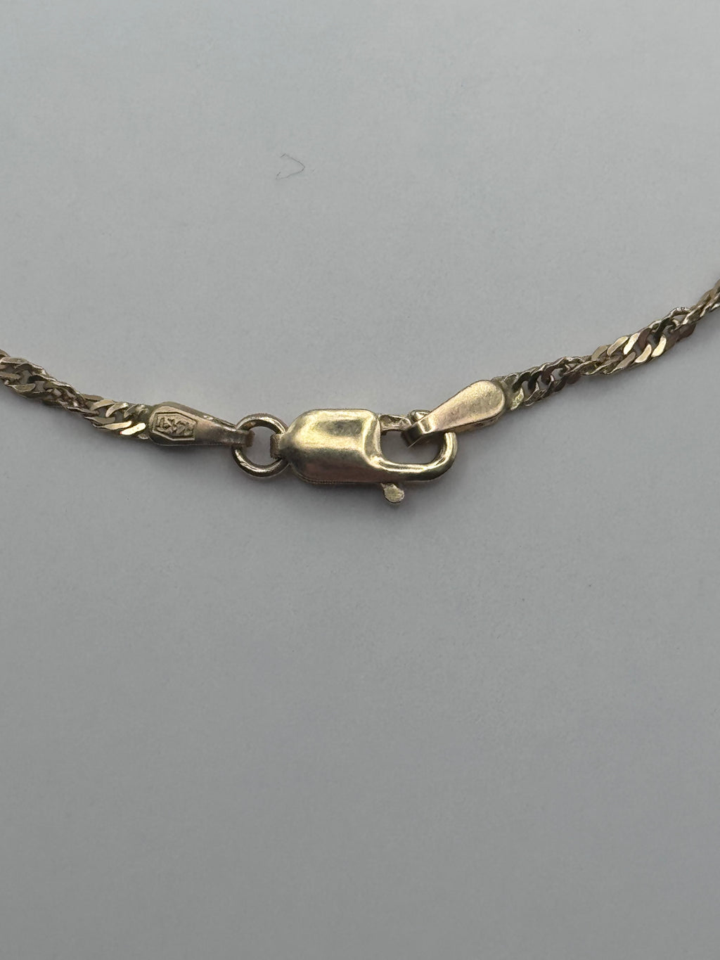 14K Yellow Gold Twisted Rope Chain Bracelet 1.39g Lobster Clasp Fine Jewelry