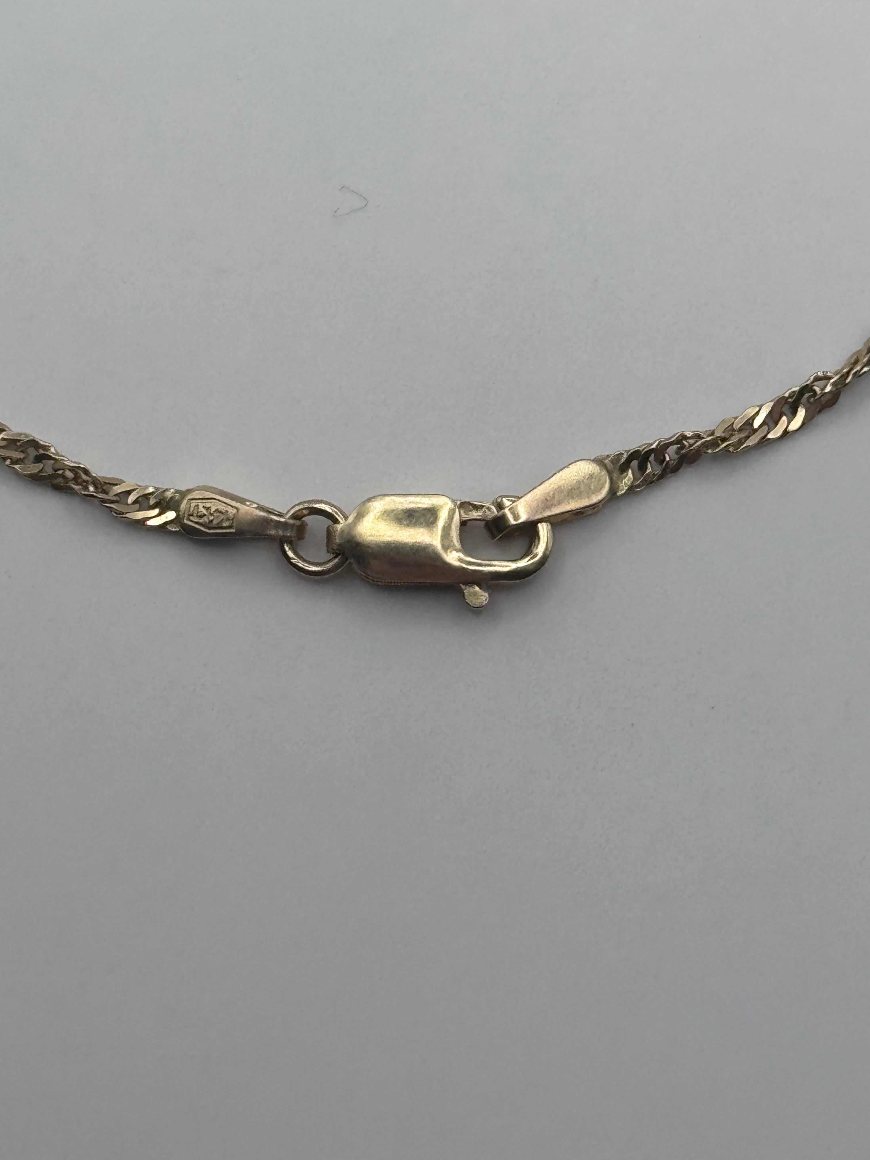 14K Yellow Gold Twisted Rope Chain Bracelet 1.39g Lobster Clasp Fine Jewelry