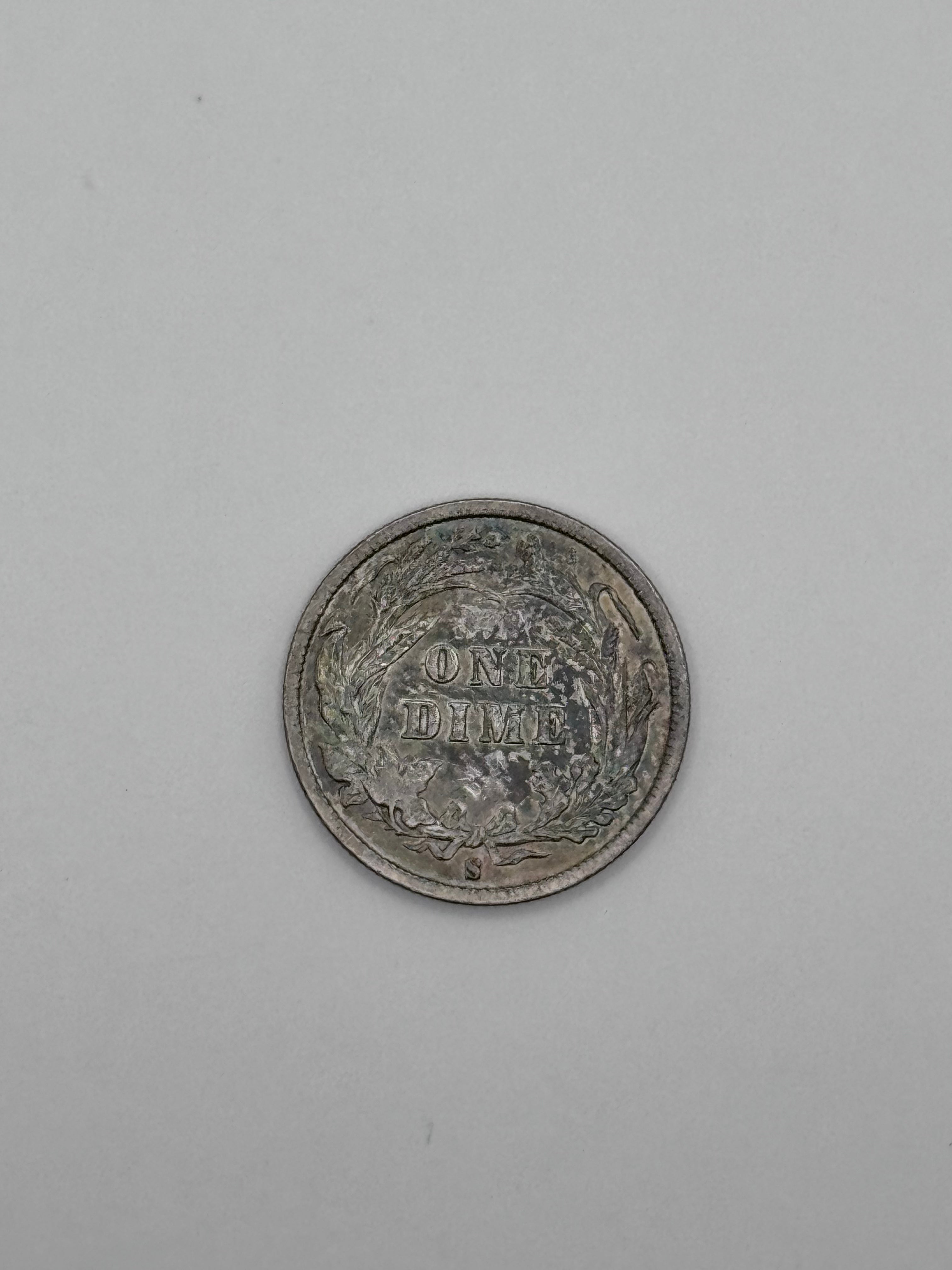 1897-S Barber Dime 90% Silver 10C San Francisco Mint U.S. Coin