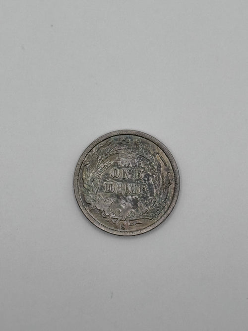 1897-S Barber Dime 90% Silver 10C San Francisco Mint U.S. Coin