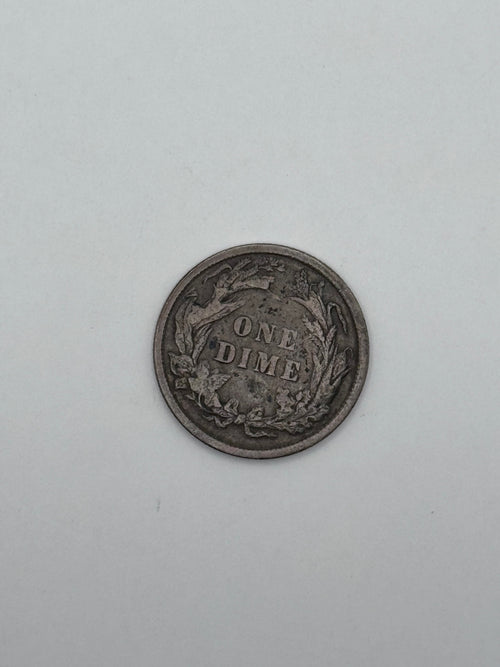 1892 Barber Dime 90% Silver 10C Philadelphia Mint U.S. Coin
