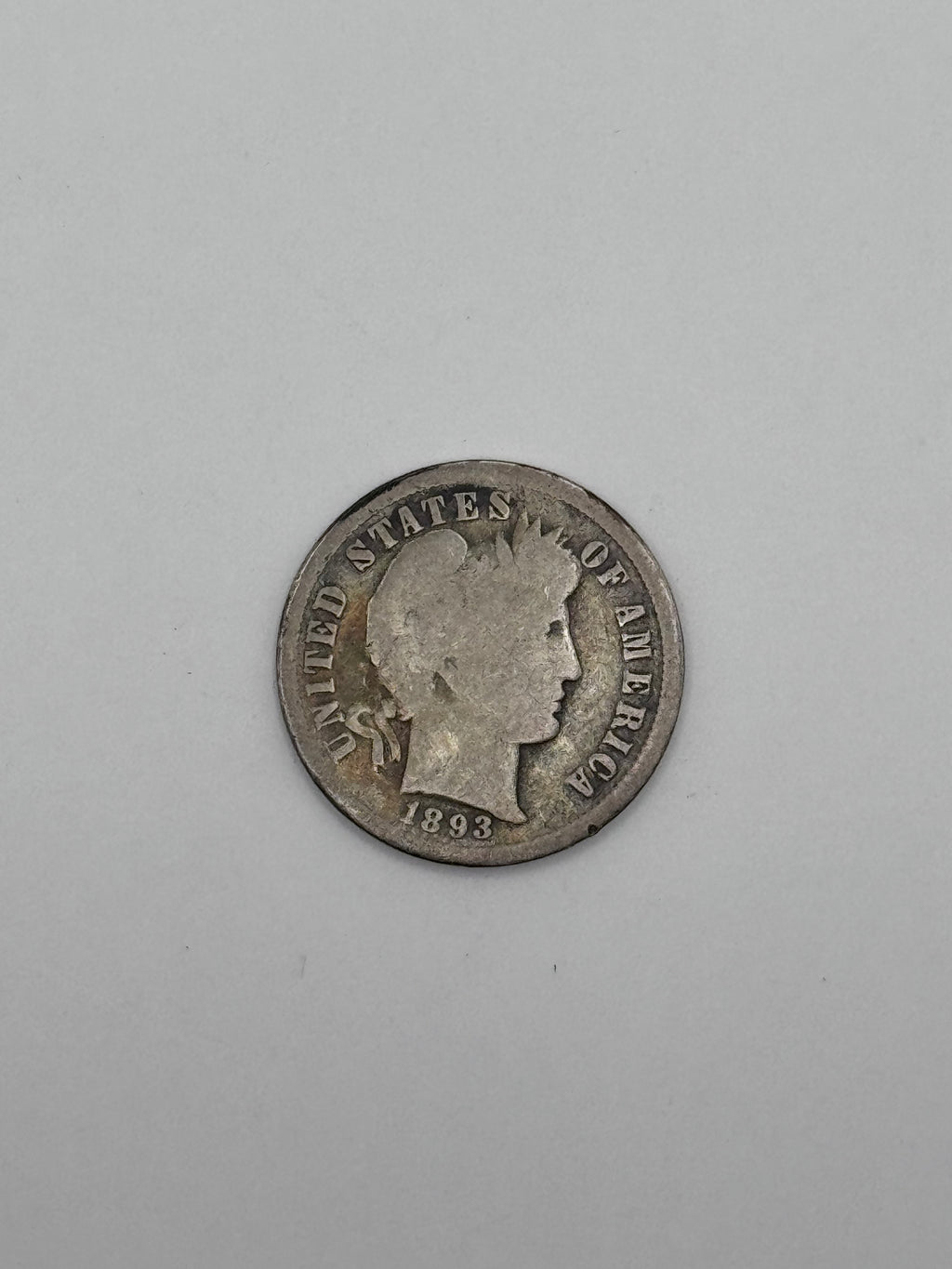 1893-S Barber Dime 90% Silver 10C San Francisco Mint U.S. Coin