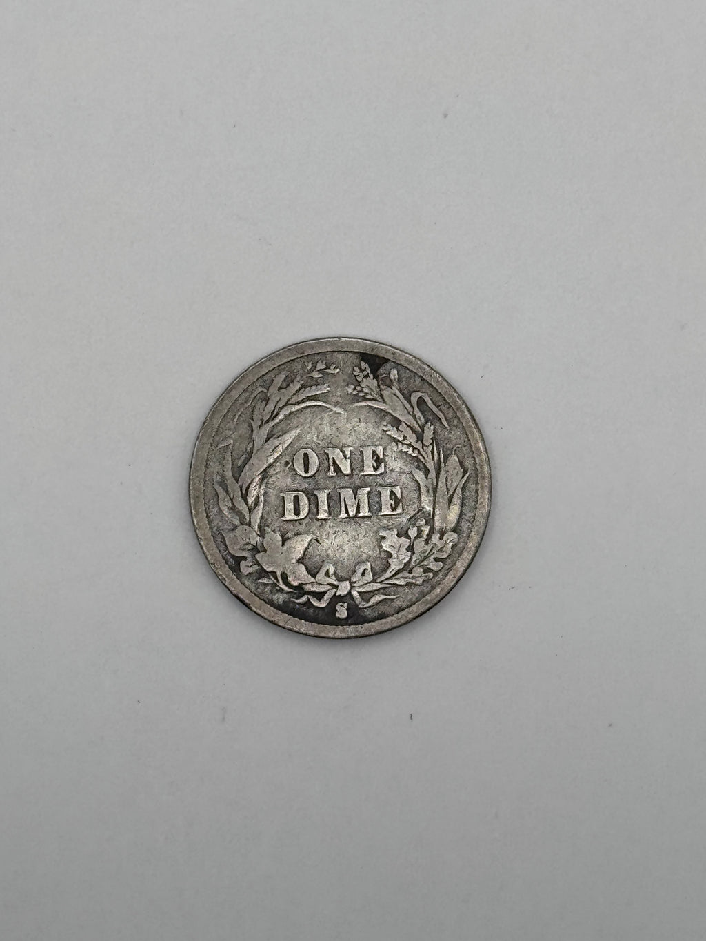 1893-S Barber Dime 90% Silver 10C San Francisco Mint U.S. Coin