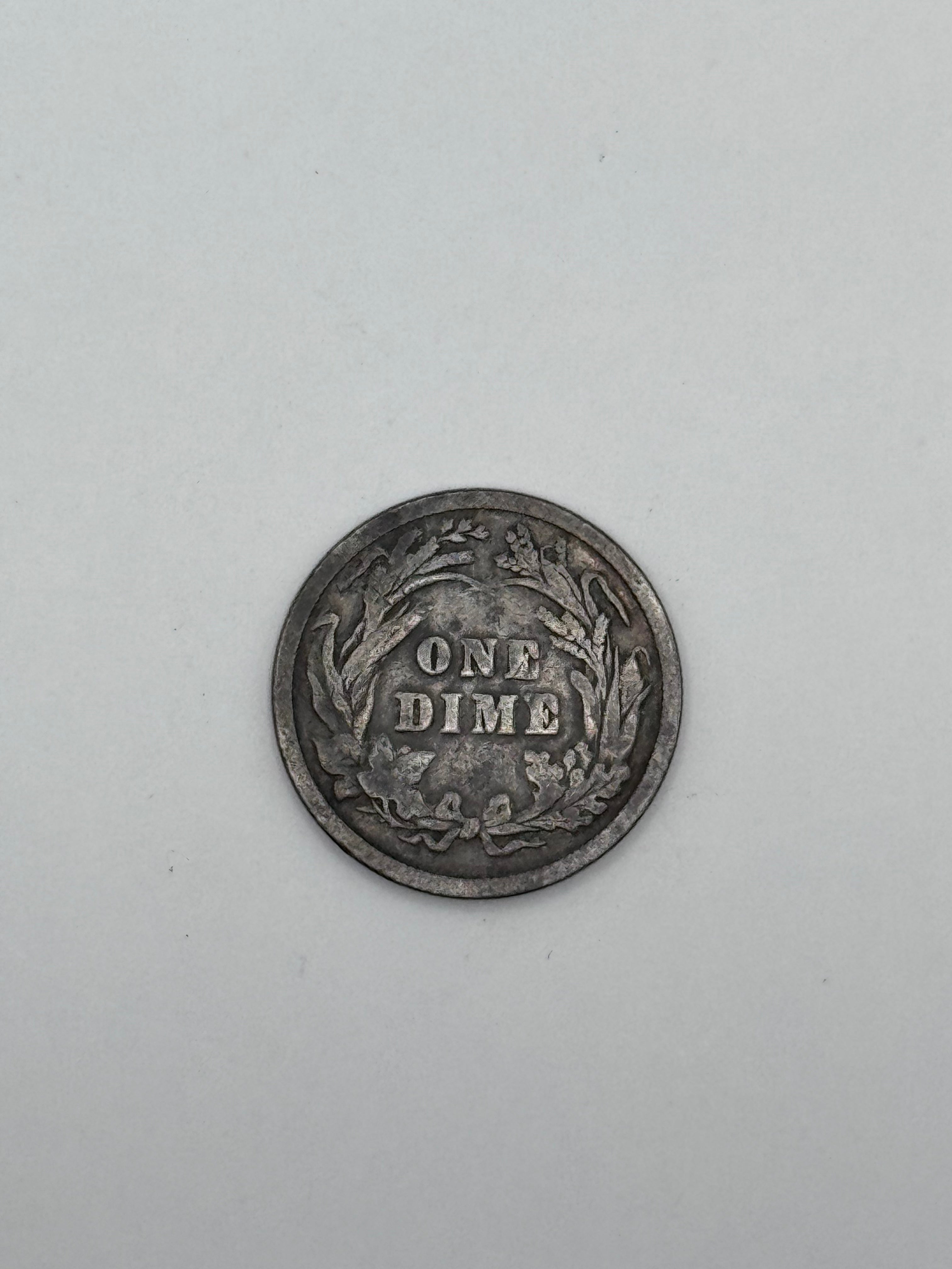 1894 Barber Dime 90% Silver 10C Philadelphia Mint U.S. Coin