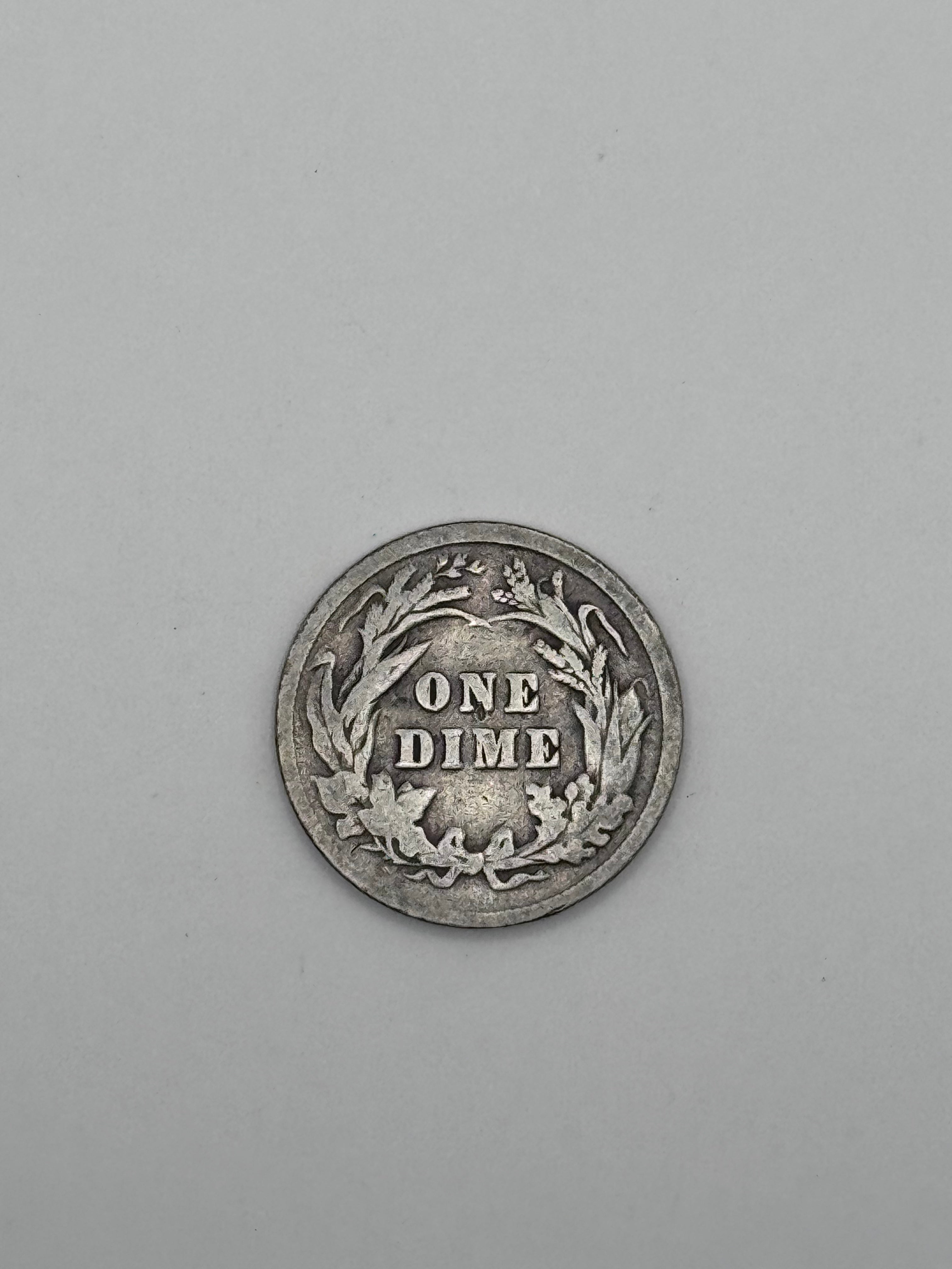 1898 Barber Dime 90% Silver 10C Philadelphia Mint U.S. Coin