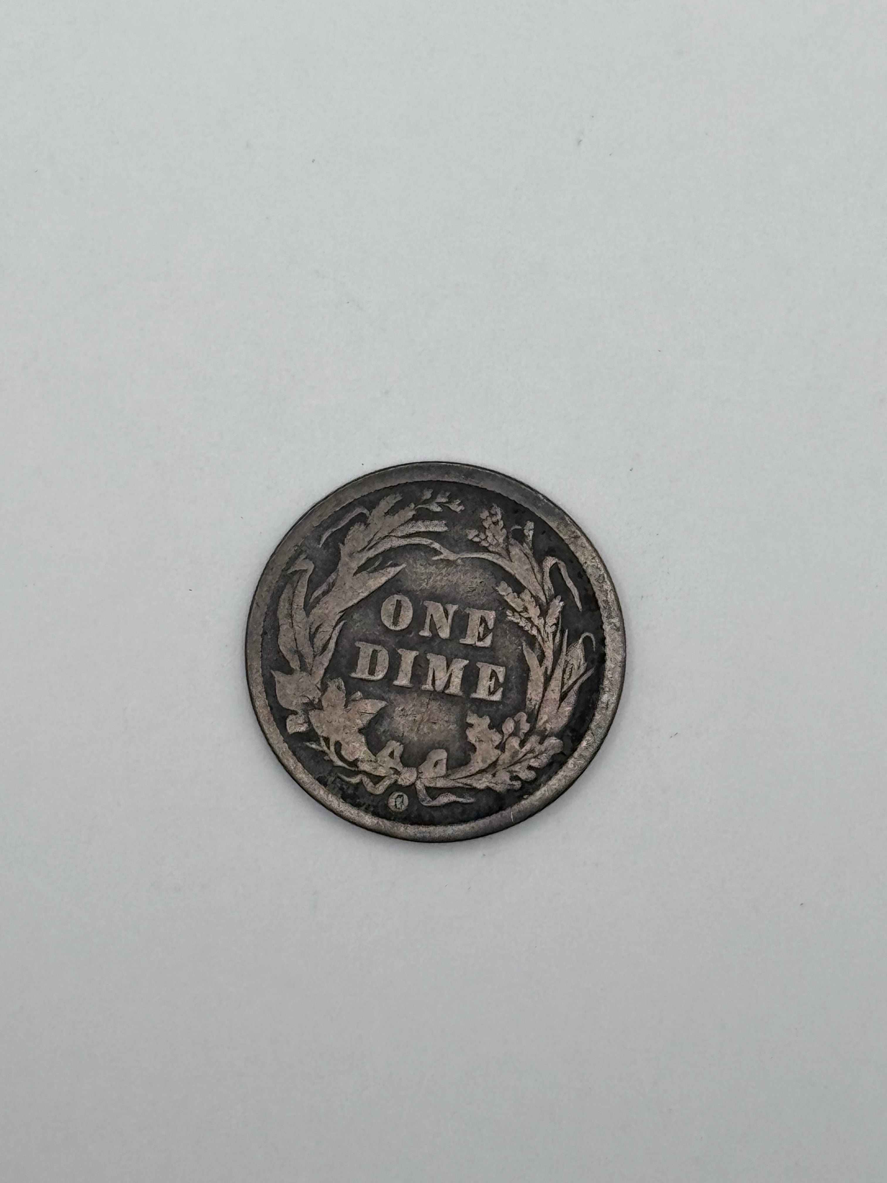 1898-O Barber Dime 90% Silver United States 10C Coin New Orleans Mint