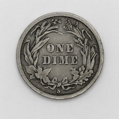1898-S Barber Silver Dime 10C San Francisco Mint U.S. 90% Silver Coin