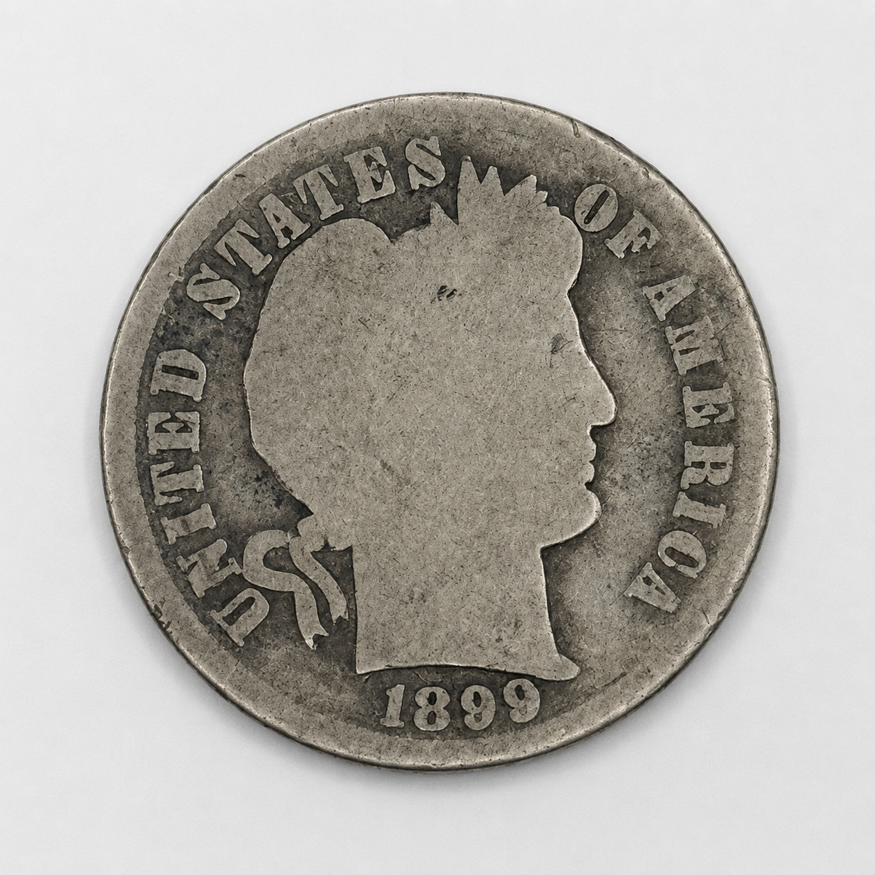1899-S Barber Silver Dime 10C San Francisco Mint U.S. 90% Silver Coin