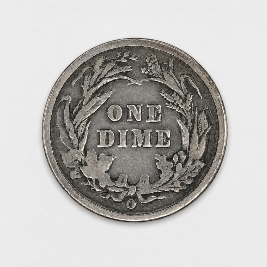 1899-O Barber Silver Dime 10C New Orleans Mint U.S. 90% Silver Coin