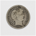 1906-D Barber Silver Dime 10C Denver Mint U.S. 90% Silver Coin