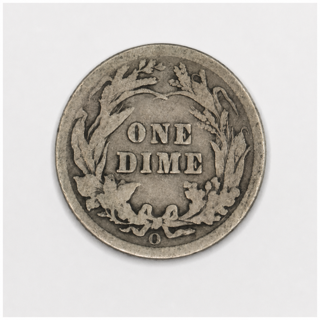 1907-O Barber Silver Dime 10C New Orleans Mint U.S. 90% Silver Coin