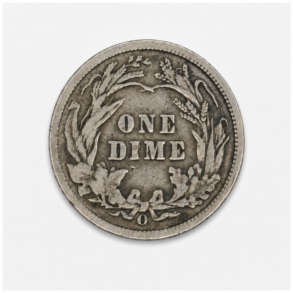 1906 Barber Silver Dime 10C New Orleans Mint U.S. 90% Silver Coin