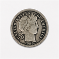 1906 Barber Silver Dime 10C New Orleans Mint U.S. 90% Silver Coin