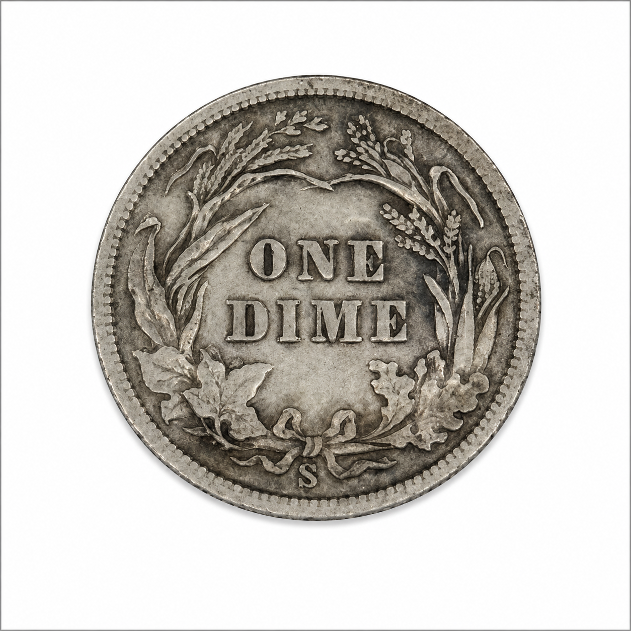 1900-S Barber Silver Dime - San Francisco Mint - U.S. 90% Silver 10C Coin