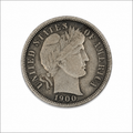 1900-S Barber Silver Dime - San Francisco Mint - U.S. 90% Silver 10C Coin