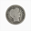 1903 Barber Silver Dime - Philadelphia Mint - U.S. 90% Silver 10C Coin