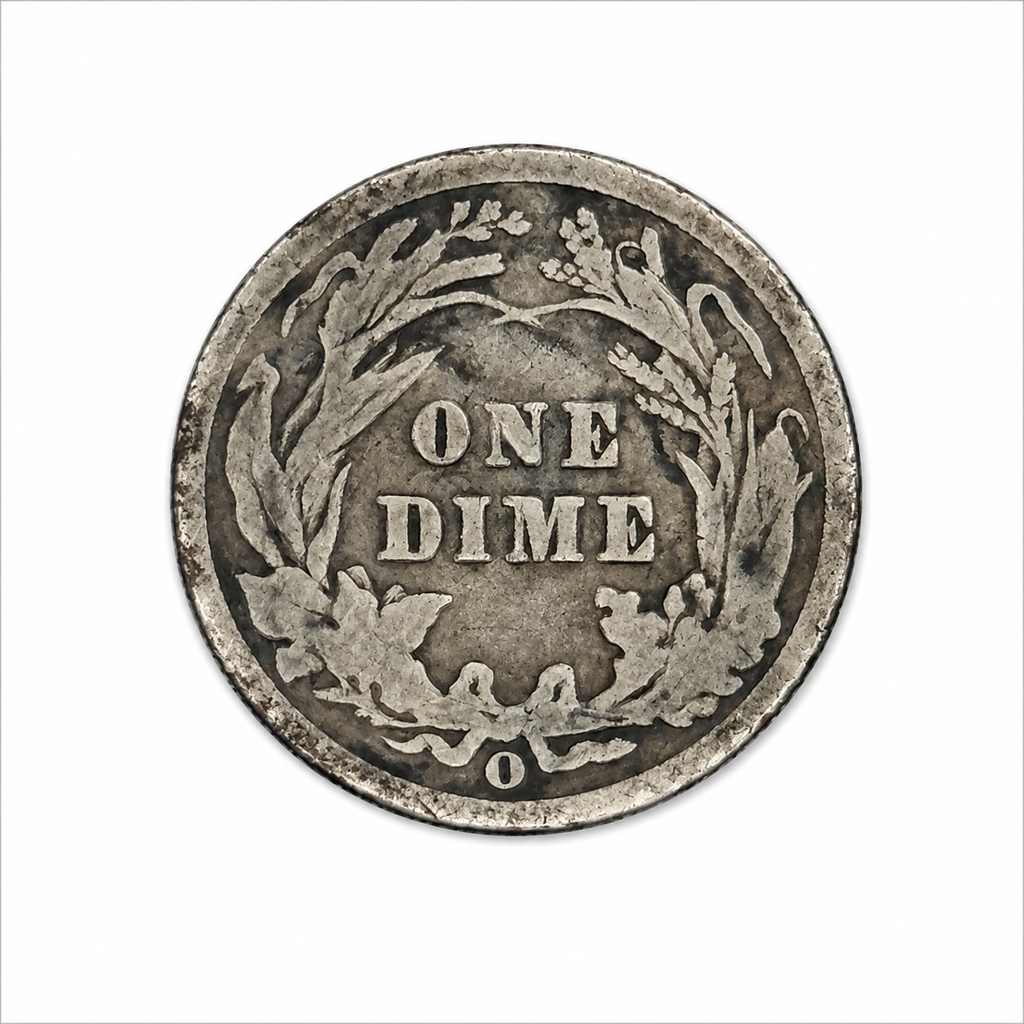 1901-O Barber Silver Dime - New Orleans Mint - U.S. 90% Silver 10C Coin