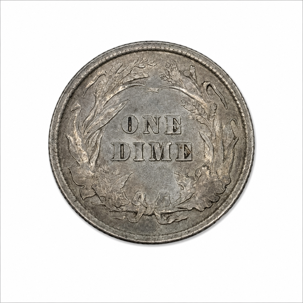 1901 Barber Silver Dime - Philadelphia Mint - U.S. 90% Silver 10C Coin
