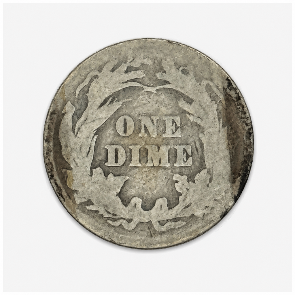 1905 Barber Silver Dime - Philadelphia Mint - U.S. 90% Silver 10C Coin