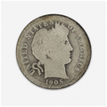 1905 Barber Silver Dime - Philadelphia Mint - U.S. 90% Silver 10C Coin