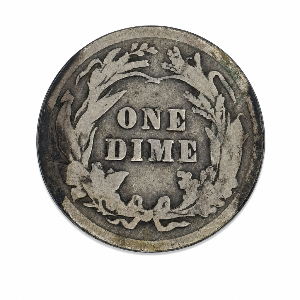 1900 Barber Silver Dime 10C Philadelphia Mint U.S. 90% Silver Coin