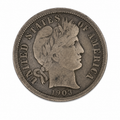 1903-O Barber Silver Dime 10C New Orleans Mint U.S. 90% Silver Coin