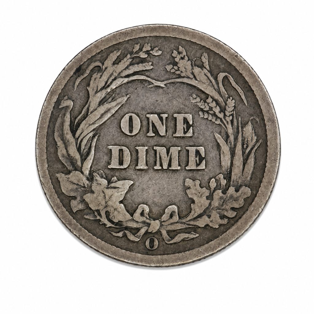 1903-O Barber Silver Dime 10C New Orleans Mint U.S. 90% Silver Coin