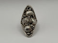 Lucy Calladitto Native 925 Sterling Silver Leaf Bead Wire Ring