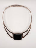Vintage TR-40 Mexico 925 Sterling Silver Black Onyx Collar Choker Necklace