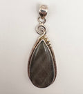 Vintage 925 Sterling Silver Moonstone Teardrop Pendant – Artisan Scroll Design