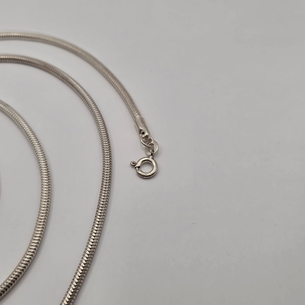 925 Sterling Silver 30" Round Snake Chain Necklace 2.3mm Heavy 22.74g