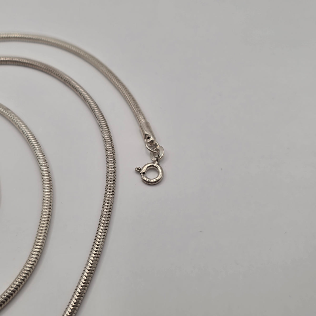 925 Sterling Silver 30" Round Snake Chain Necklace 2.3mm Heavy 22.74g