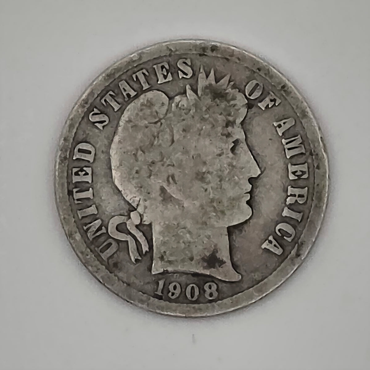1908-O Barber Dime 90% Silver New Orleans Mint U.S. Coin