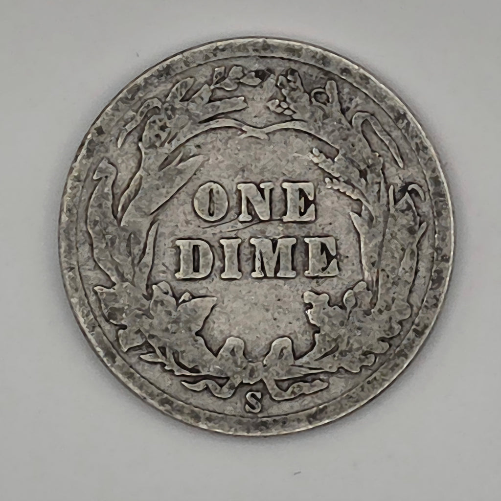 1910-S Barber Dime 90% Silver San Francisco Mint U.S. Coin