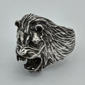 Lion Men's Ring Size 13.5 Heavy 925 Sterling Silver