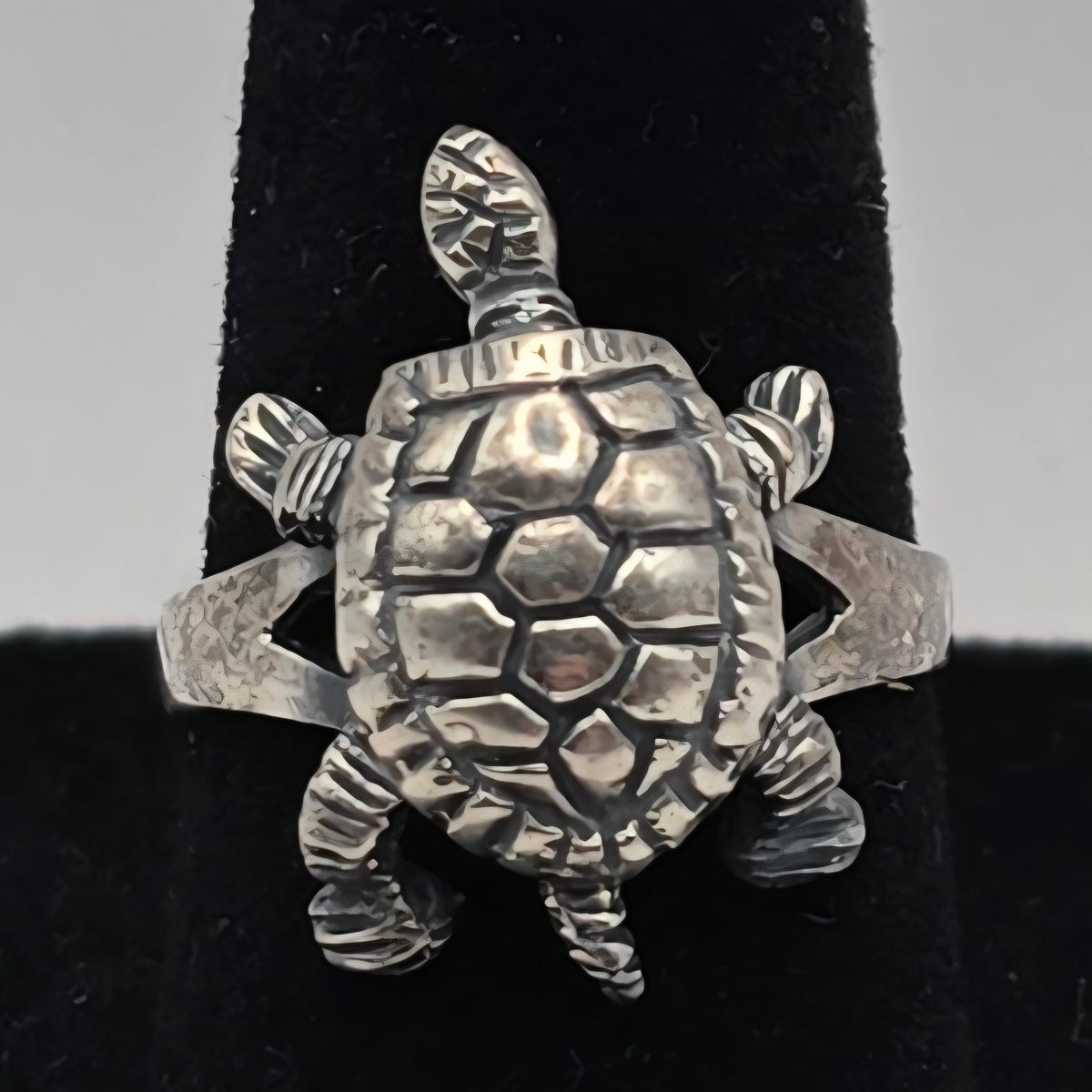 Vintage 925 Sterling Silver Articulated Turtle Ring Movable Size 7 4.82g