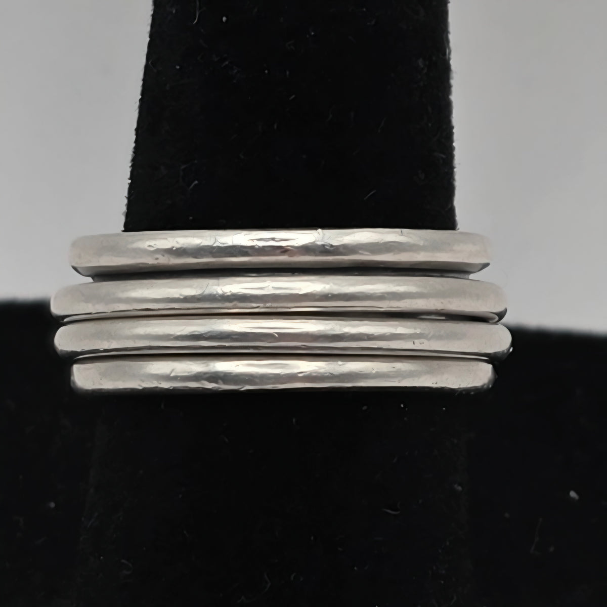 925 Sterling Silver Spinner Fidget Ring Size 7 Wide 7.5mm Band 8.16g