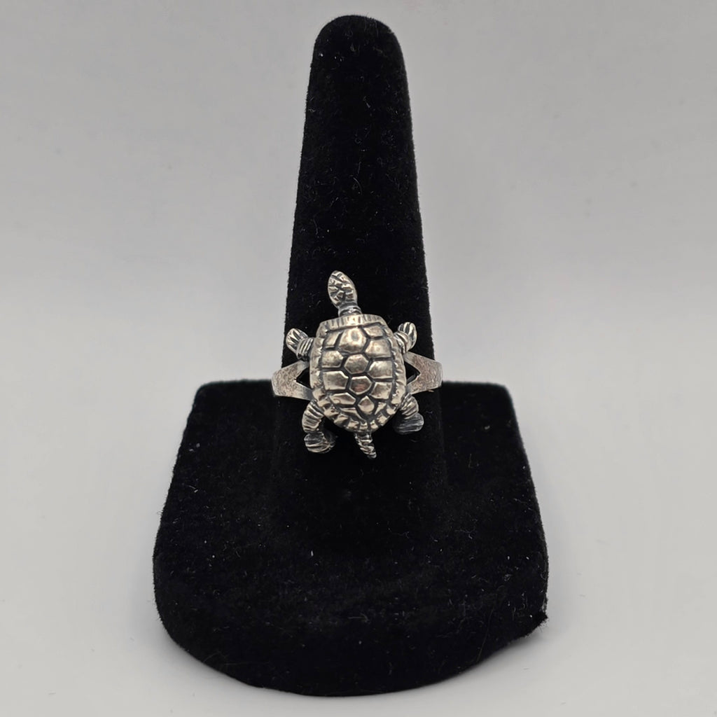 Vintage 925 Sterling Silver Articulated Turtle Ring Movable Size 7 4.82g