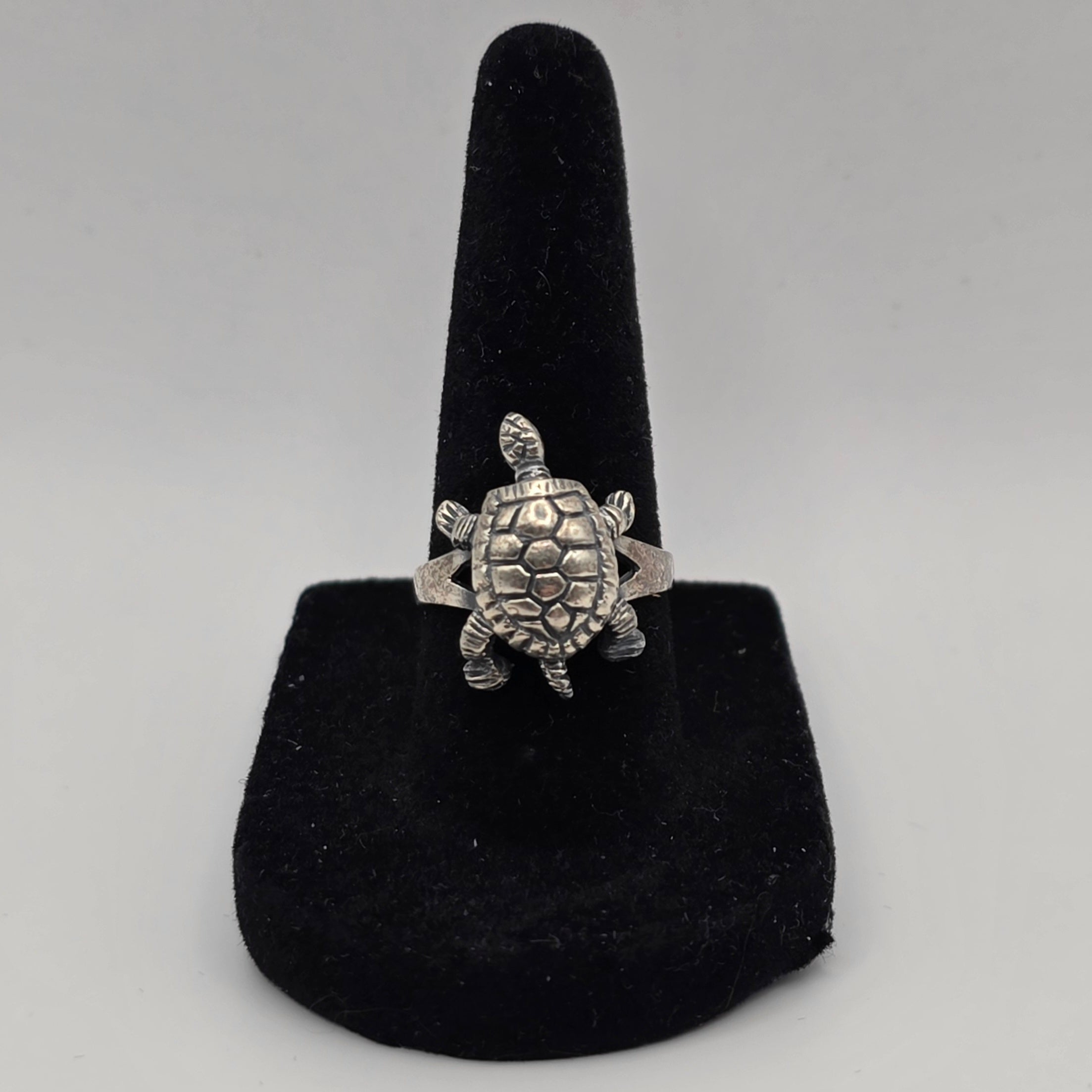 Vintage 925 Sterling Silver Articulated Turtle Ring Movable Size 7 4.82g