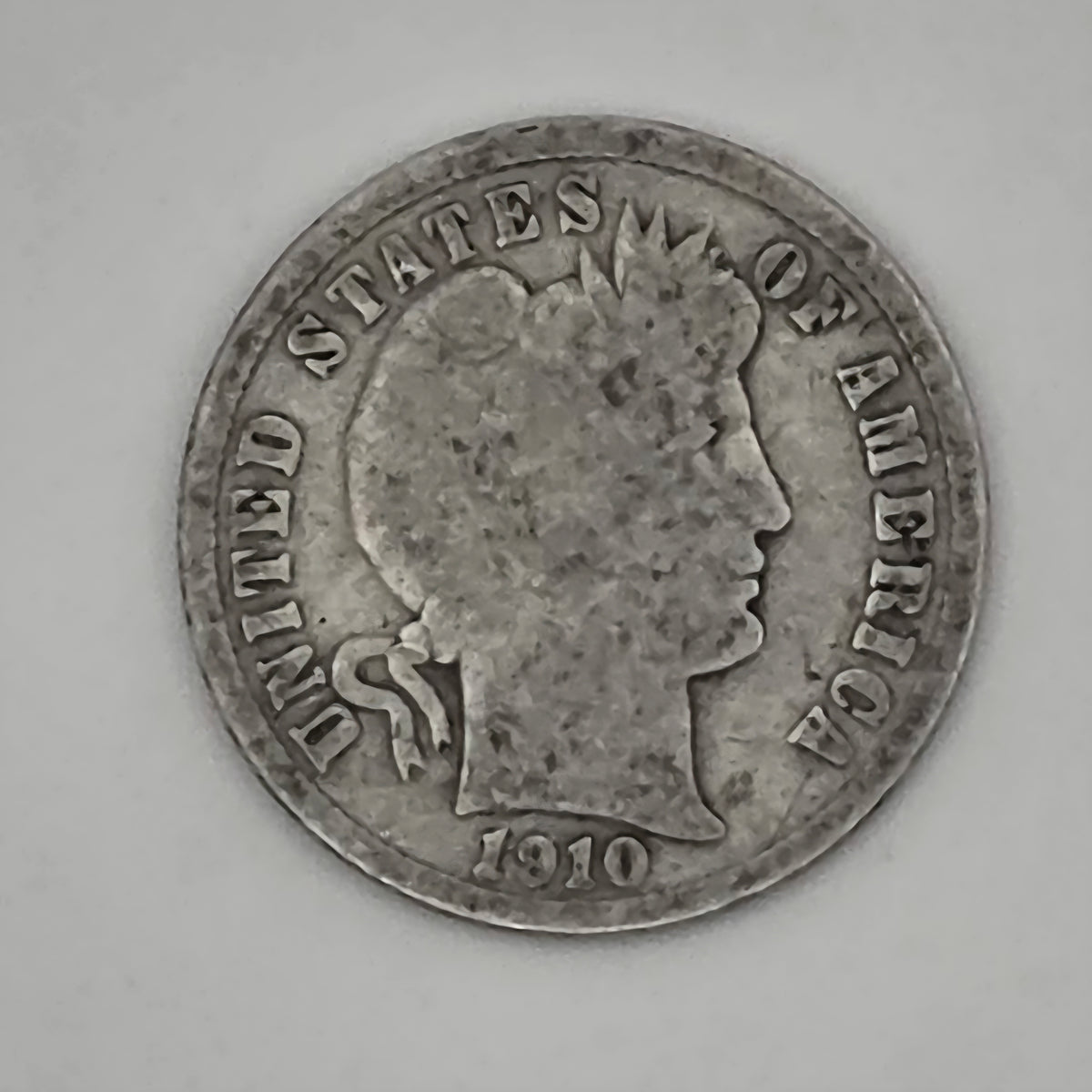 1910-S Barber Dime 90% Silver San Francisco Mint U.S. Coin