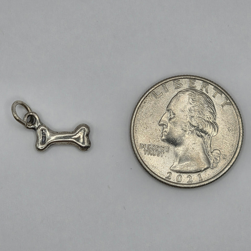 925 Sterling Silver Dog Bone Charm Pendant