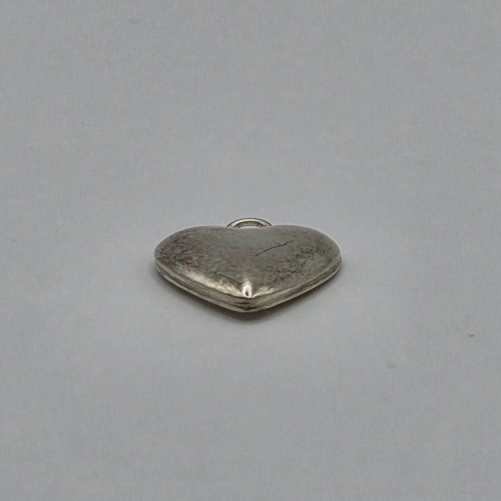 Vintage Sterling Silver 925 Puffy Heart Pendant Charm – 0.82g