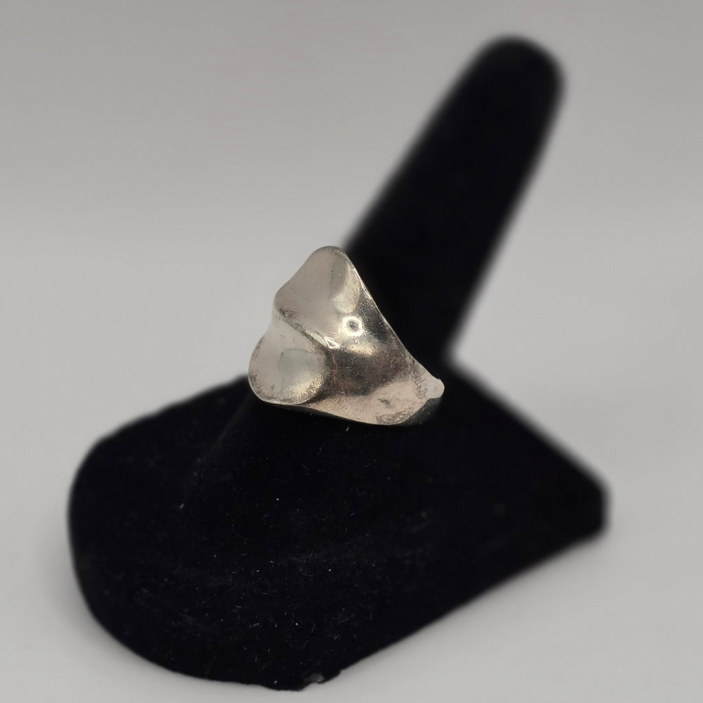 Vintage Taxco Mexico TF-25 925 Sterling Silver Modernist Ring Size 6 10.42g