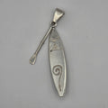 Vintage 925 Sterling Silver Canoe Kayak Paddle Oar Pendant 2" 5.08g