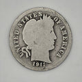 1911 Barber Dime 90% Silver Philadelphia Mint U.S. Coin